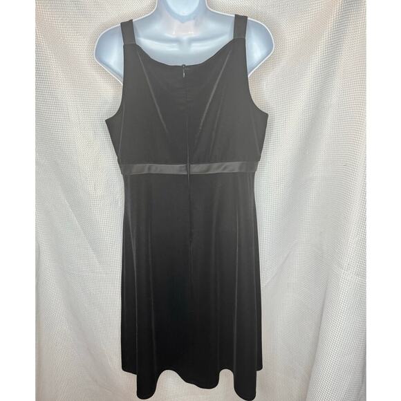 Vintage 90's Shelli Segal Velvet Black Dress Regency Dark Coquette Goth SIZE 12 - Picture 2 of 6